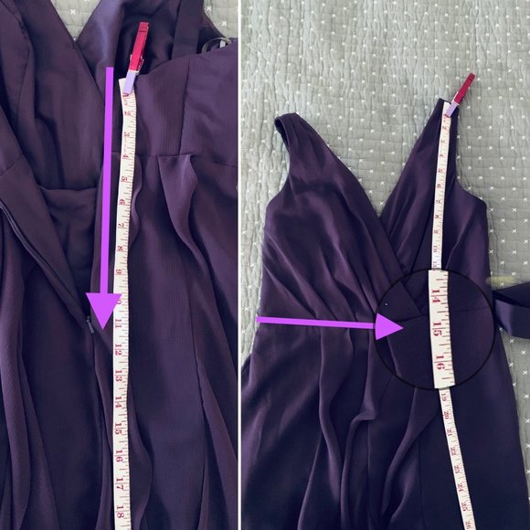 ✨💃👰🤵 White by Vera Wang V-Neck Wrapped Bodice Dress - Picture 13 of 16